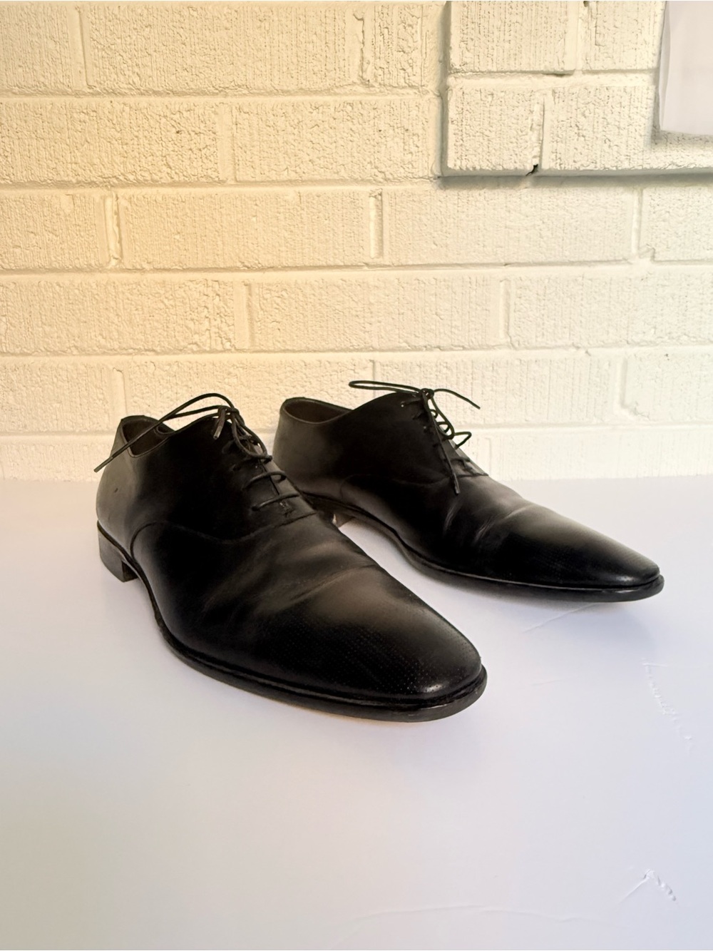 Hugo Boss Black Leather Lace-Up Oxford Shoes